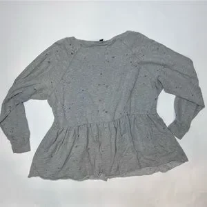 Torrid Destructed Babydoll Sweatshirt